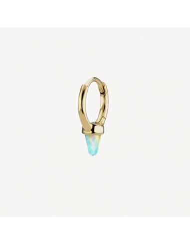 Créole Opal Single Short Spike Hoop Or Jaune en stock