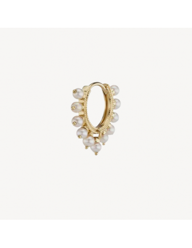 Boucle d’oreille 8mm Pearl Coronet Hoop Or Jaune 2024