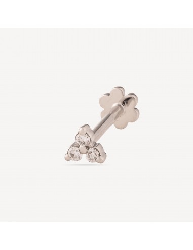 Stud 3mm Trinity Diamond Or Blanc s'inspire de l'anatomie humaine