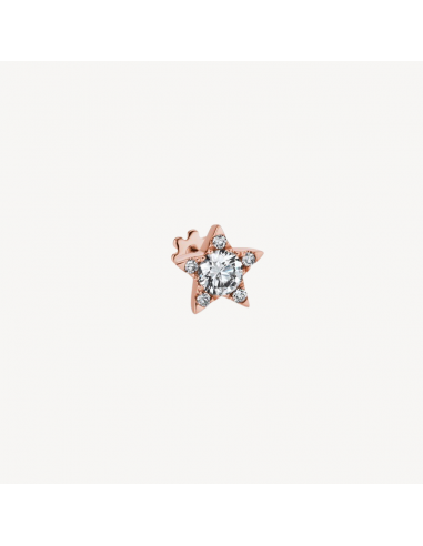 Boucle d'Oreilles 5.5mm Diamond Star Threaded Stud Or Rose ouvre sa boutique