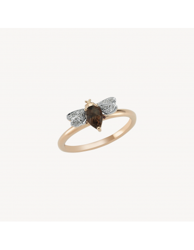 Bague Abeille Quartz Fumé vous aussi creer 