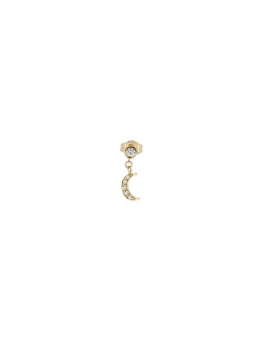 Boucle d'oreille Lune Diamants soldes