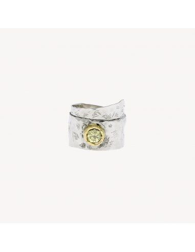 Bague Platine et Diamant Jaune Economisez 