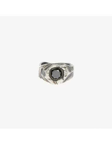 Bague Argent et Diamant Noir chez Cornerstreet bien 