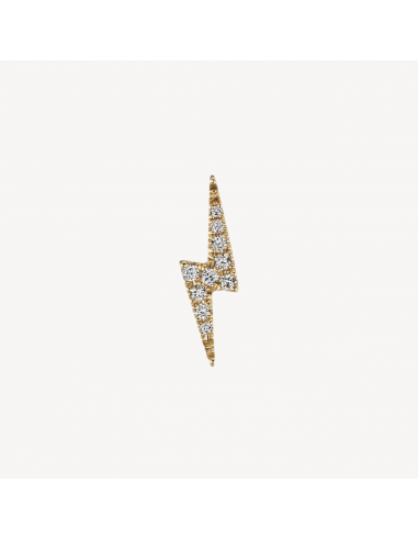 Boucle d'oreille Stud Diamond Lightning Bolt Threaded Or Jaune outlet