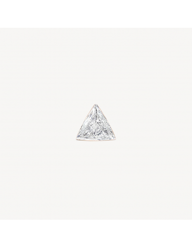 Boucle d'Oreille Invisible Set Triangle 3mm Diamond Threaded Stud Or Rose de votre