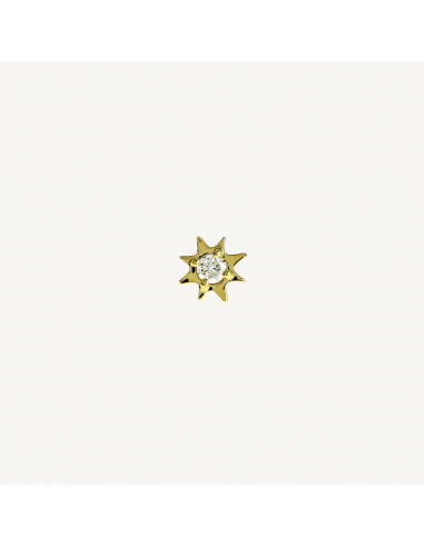 Piercing Puce Soleil Diamant Or Jaune Paris Déstockage Promo