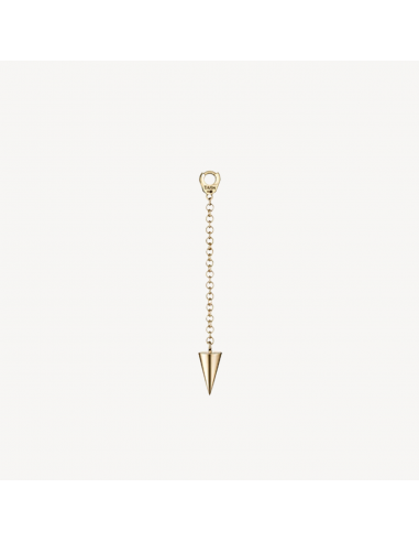 Charm Pendulum with Short Spike Or jaune une grave pollution 