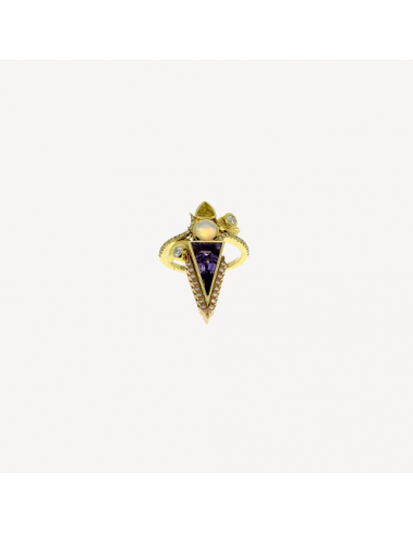 Bague Triangular Amethyst de l' environnement