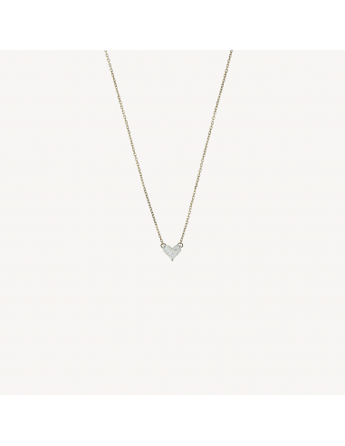 Collier Diamant Coeur Or Jaune Petit Modèle basket pas cher