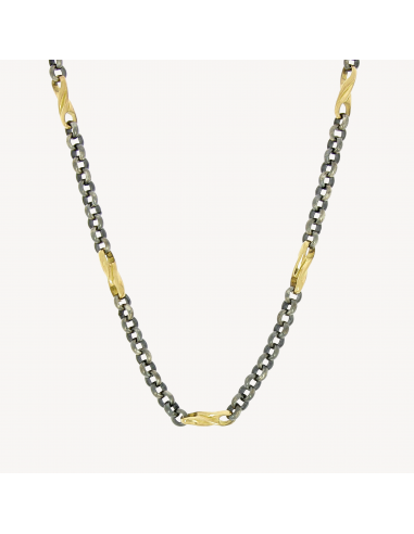 Collier jaseron argent et or jaune Toutes les collections ici