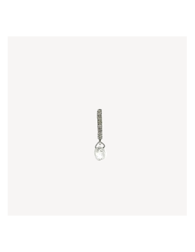 Boucle d'oreille Lightly Briolette Or Blanc sur le site 