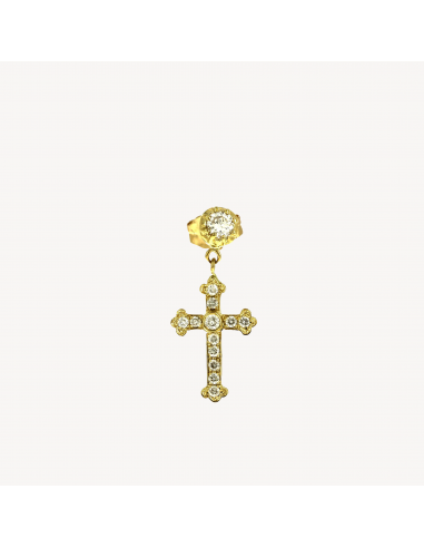 Stud Round Sophia Diamond Gothic Cross les ctes