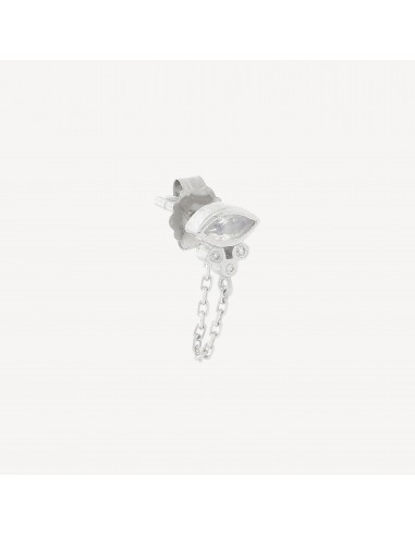 Boucle d'oreille Moonstone Marquise Single Chain de pas cher