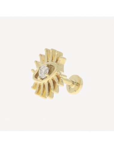 Piercing Puce Oeil Soleil Diamants Or Jaune outlet